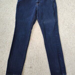 Old Navy Midrise Curvy Jeans Size 12 Short in Dark Blue